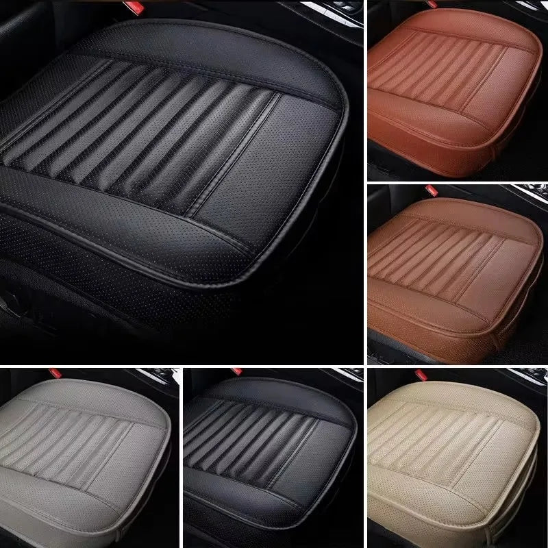 Universal Car Seat Cushion Pad β Breathable PU Leather Anti-Slip Front Seat Cover All Season