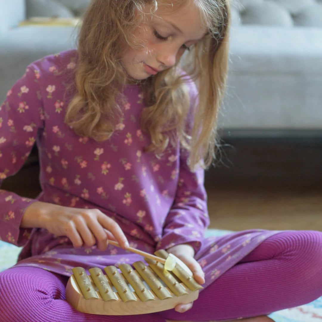 Pentatonic curved glockenspiel