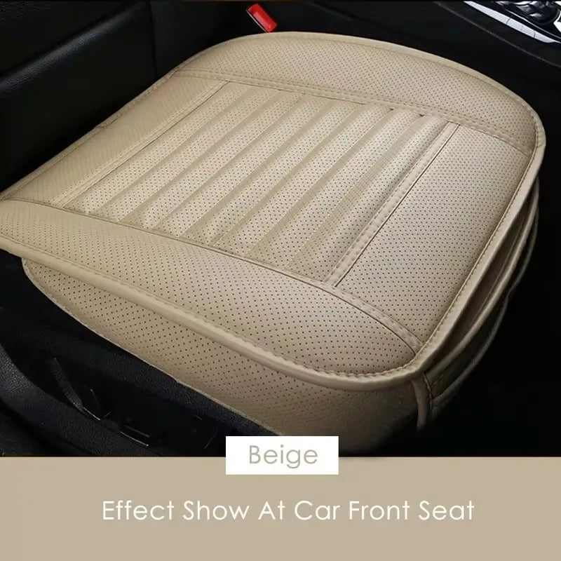 Universal Car Seat Cushion Pad – Breathable PU Leather Anti-Slip Front Seat Cover All Season