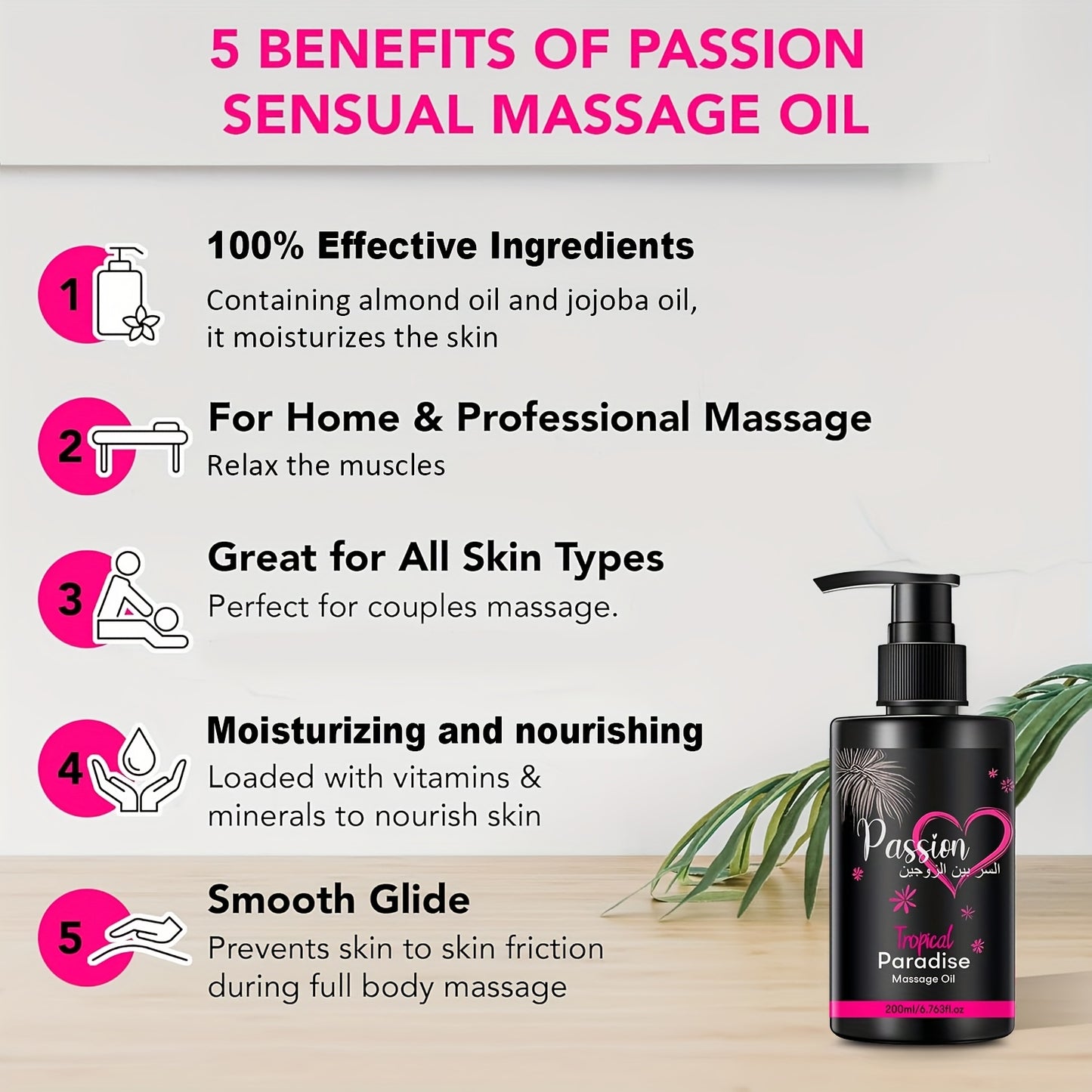 Paradise Vitamin-Infused Massage Oil – Deep Nourishing & Moisturizing Body Oil for Couples (200ml)