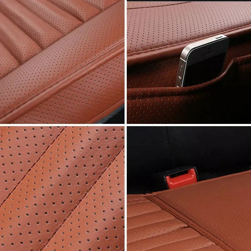 Universal Car Seat Cushion Pad – Breathable PU Leather Anti-Slip Front Seat Cover All Season