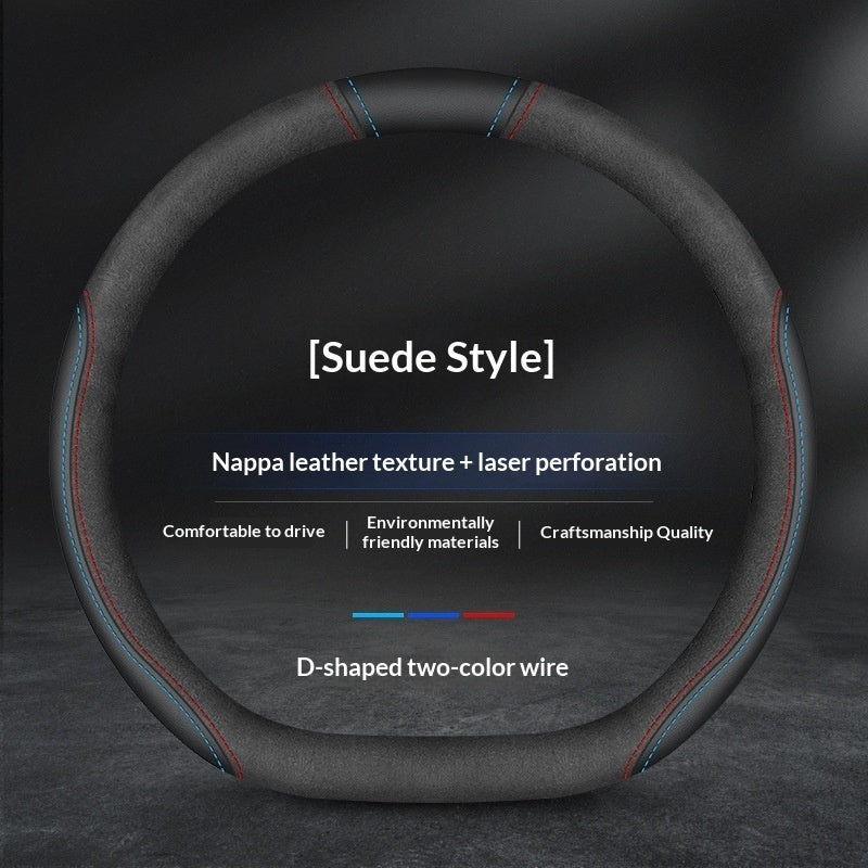 Patrol Leather Steering Wheel Cover For Four Seasons