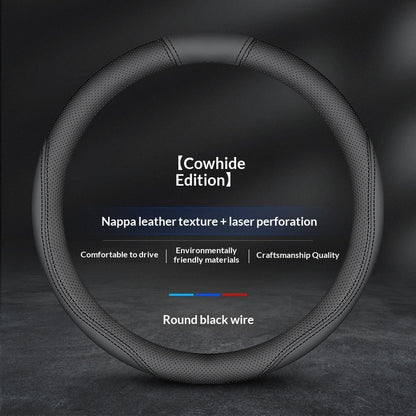 Patrol Leather Steering Wheel Cover For Four Seasons