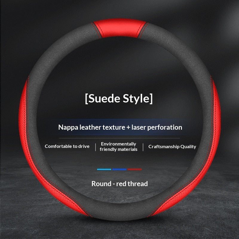 Patrol Leather Steering Wheel Cover For Four Seasons