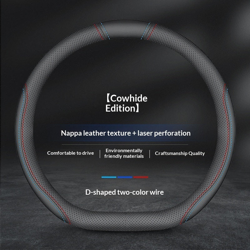 Patrol Leather Steering Wheel Cover For Four Seasons
