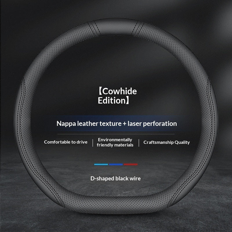 Patrol Leather Steering Wheel Cover For Four Seasons