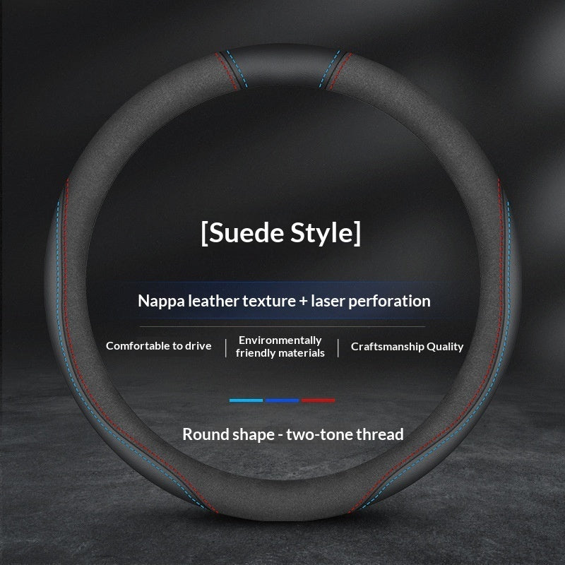 Patrol Leather Steering Wheel Cover For Four Seasons